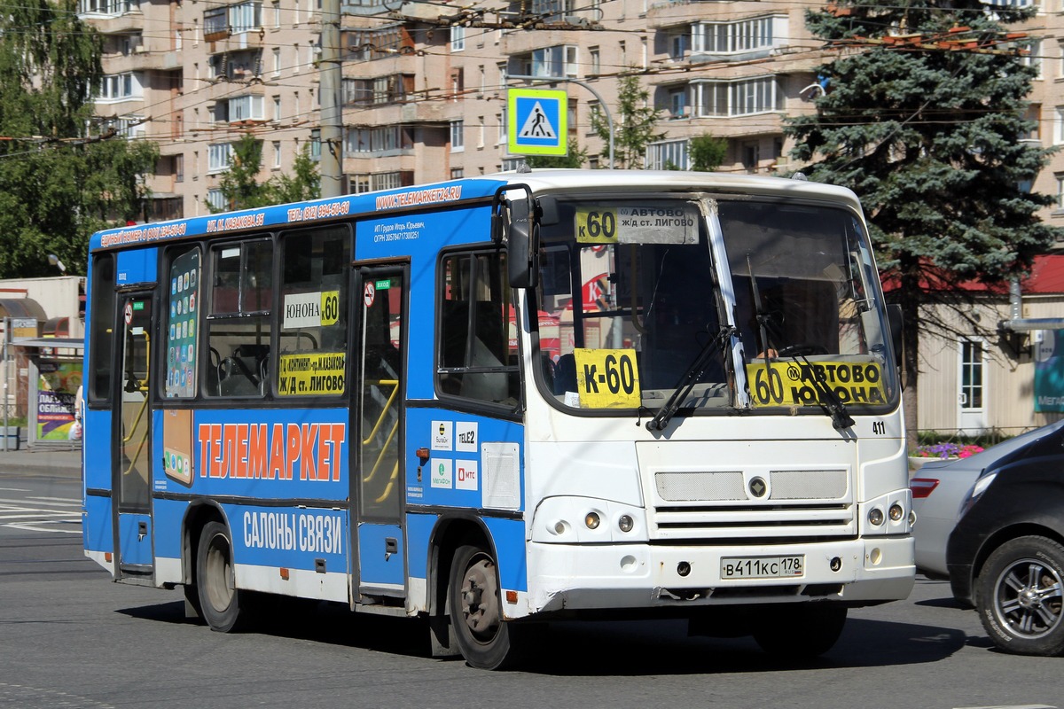 Санкт-Петербург, ПАЗ-320402-05 № 411