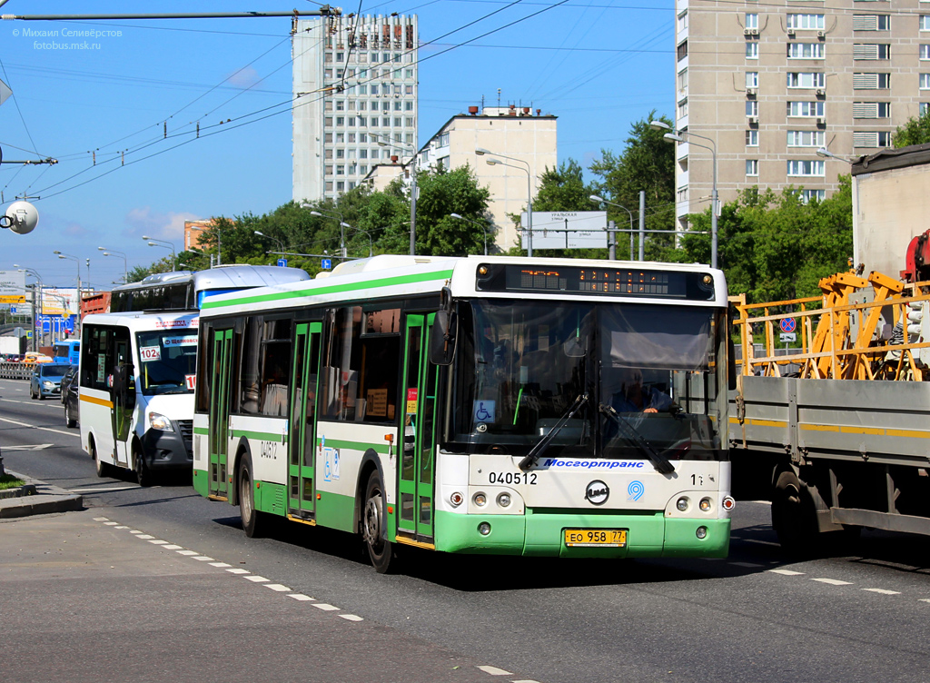 Москва, ЛиАЗ-5292.22 (2-2-2) № 040512