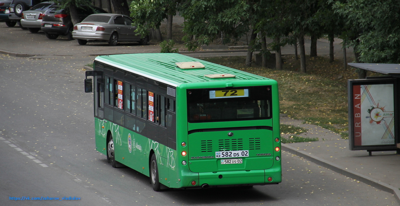 Алматы, Yutong ZK6118HGA № 582 DS 02