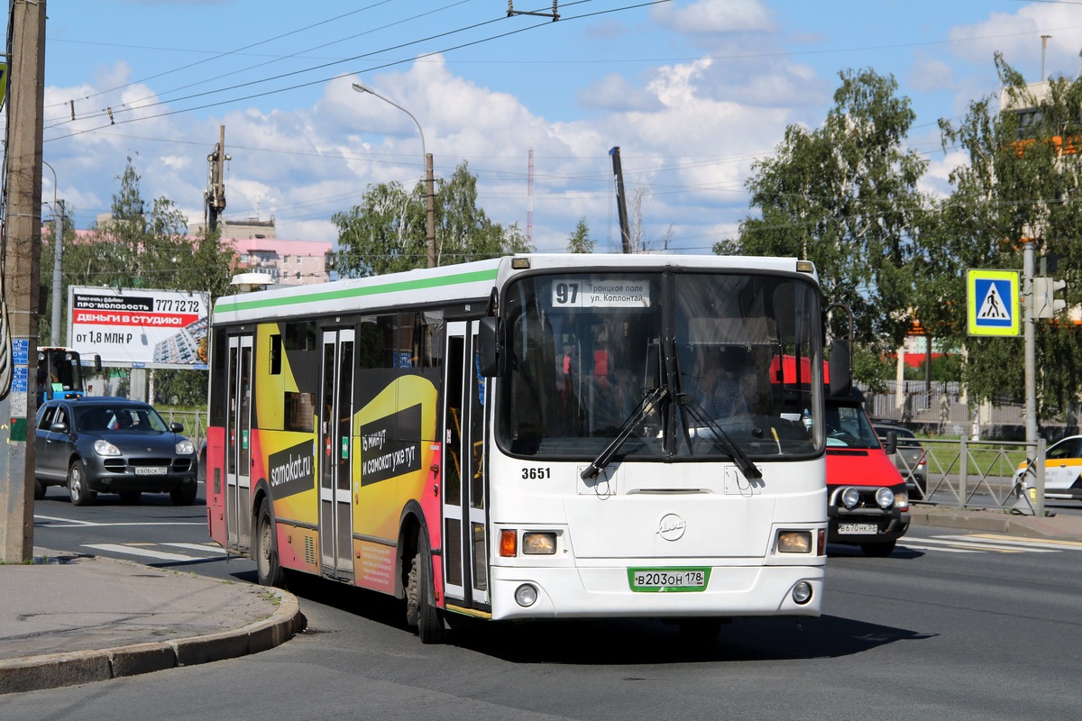 Санкт-Петербург, ЛиАЗ-5293.60 № 3651