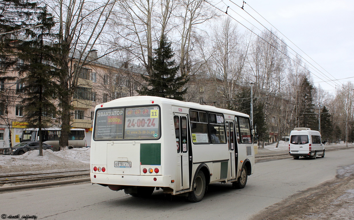 Томская область, ПАЗ-32054 № Е 818 СХ 70