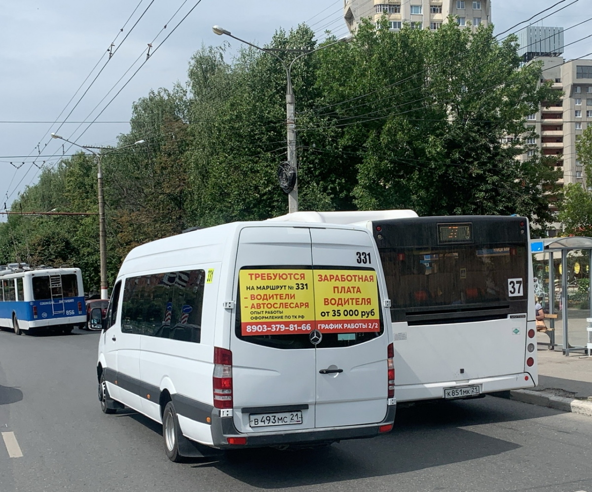 Чувашия, Луидор-22360C (MB Sprinter) № В 493 МС 21