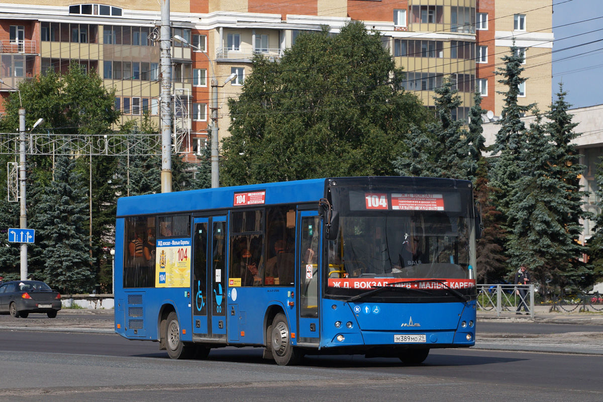 Архангельская область, МАЗ-206.085 № М 389 МО 29