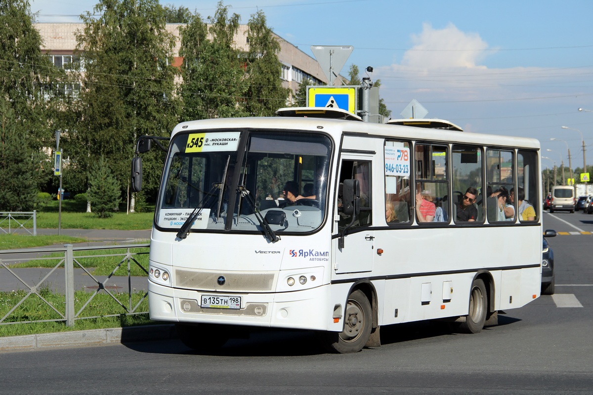 Санкт-Петербург, ПАЗ-320402-05 "Вектор" № В 135 ТН 198