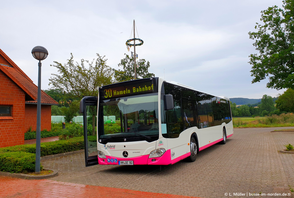 Нижняя Саксония, Mercedes-Benz Citaro C2 hybrid № 80