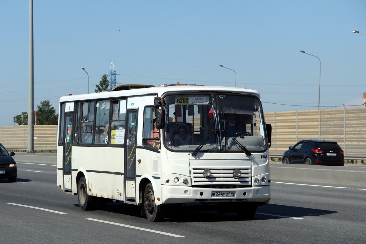 Санкт-Петербург, ПАЗ-320412-05 № 7644