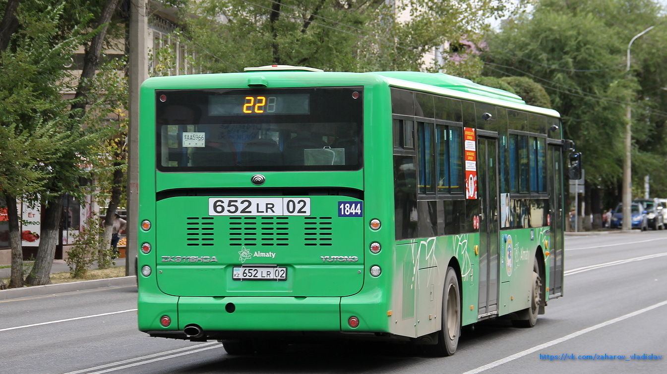 Алматы, Yutong ZK6118HGA № 1844