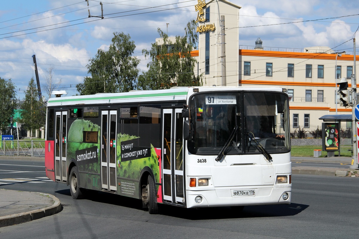 Санкт-Петербург, ЛиАЗ-5293.53 № 3438