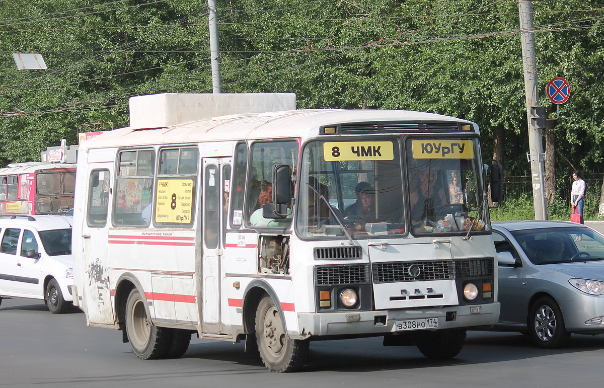 Челябинская область, ПАЗ-3205-110 № В 308 НО 174