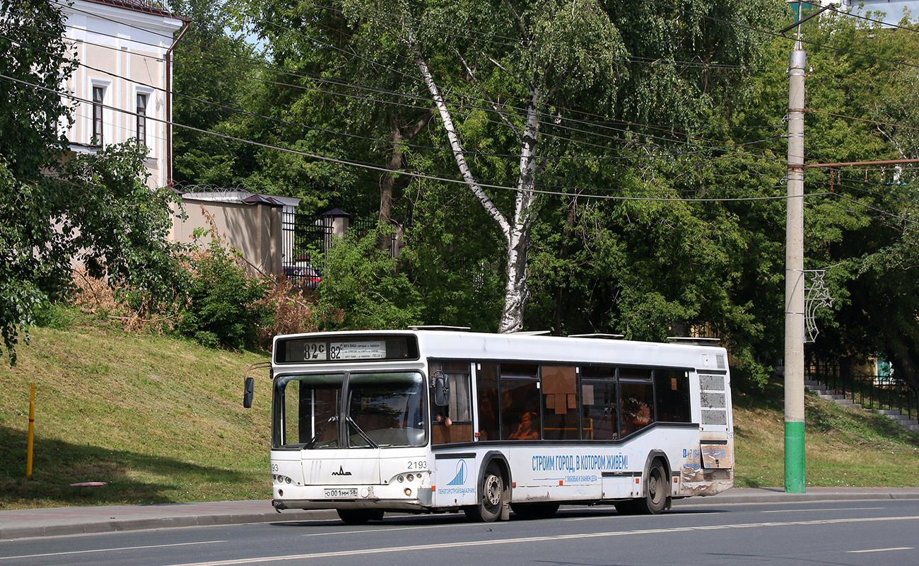 Penza region, MAZ-103.465 Nr. О 001 ММ 58