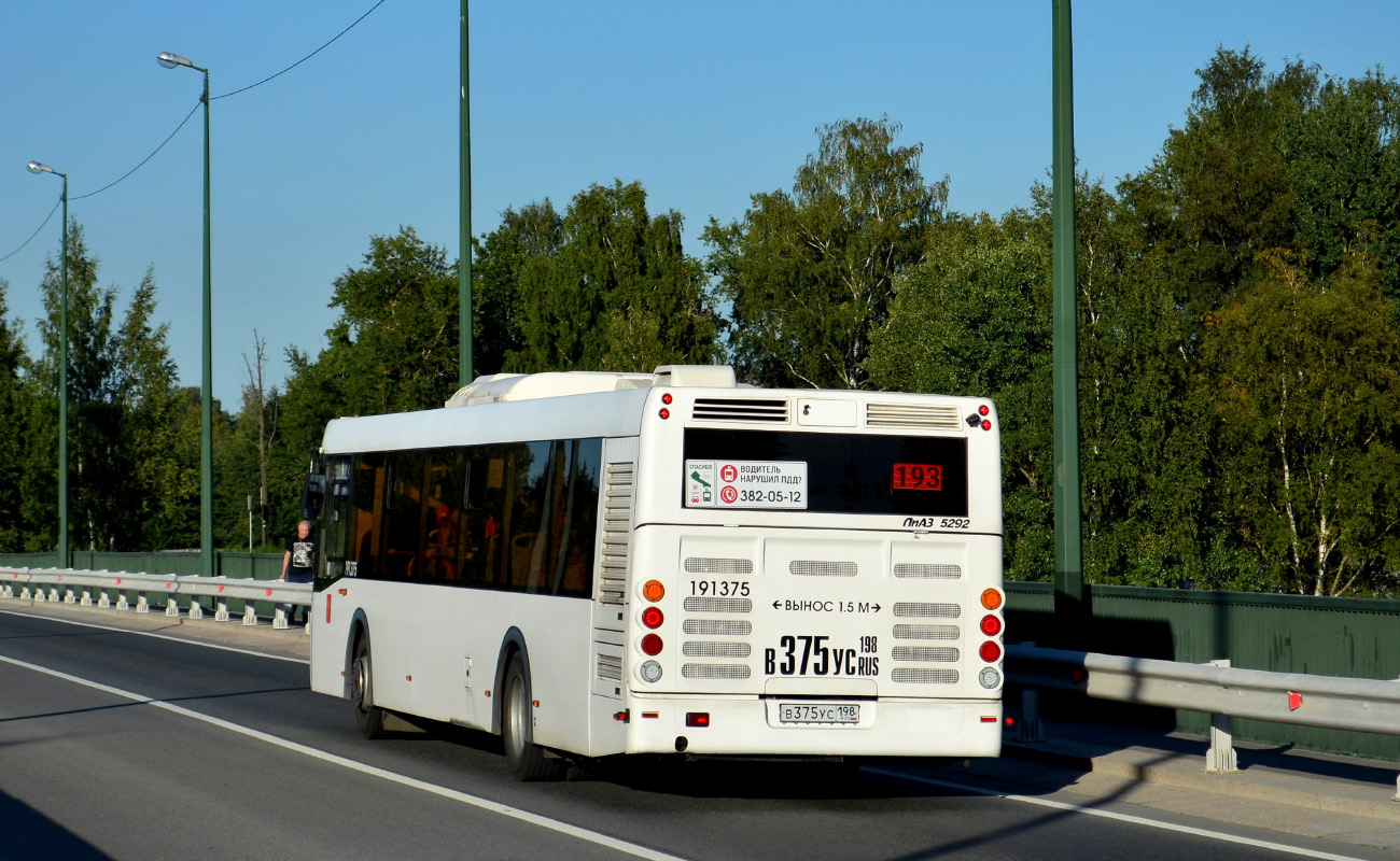 Санкт-Петербург, ЛиАЗ-5292.65 № В 375 УС 198