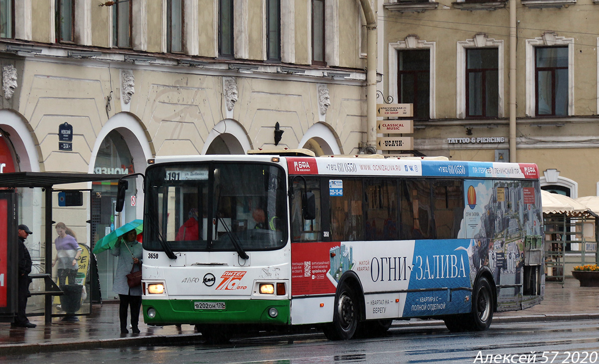 Санкт-Петербург, ЛиАЗ-5293.60 № 3650