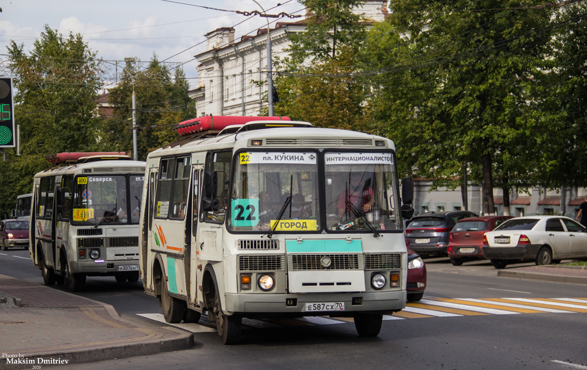 Томская область, ПАЗ-32054 № Е 587 СХ 70