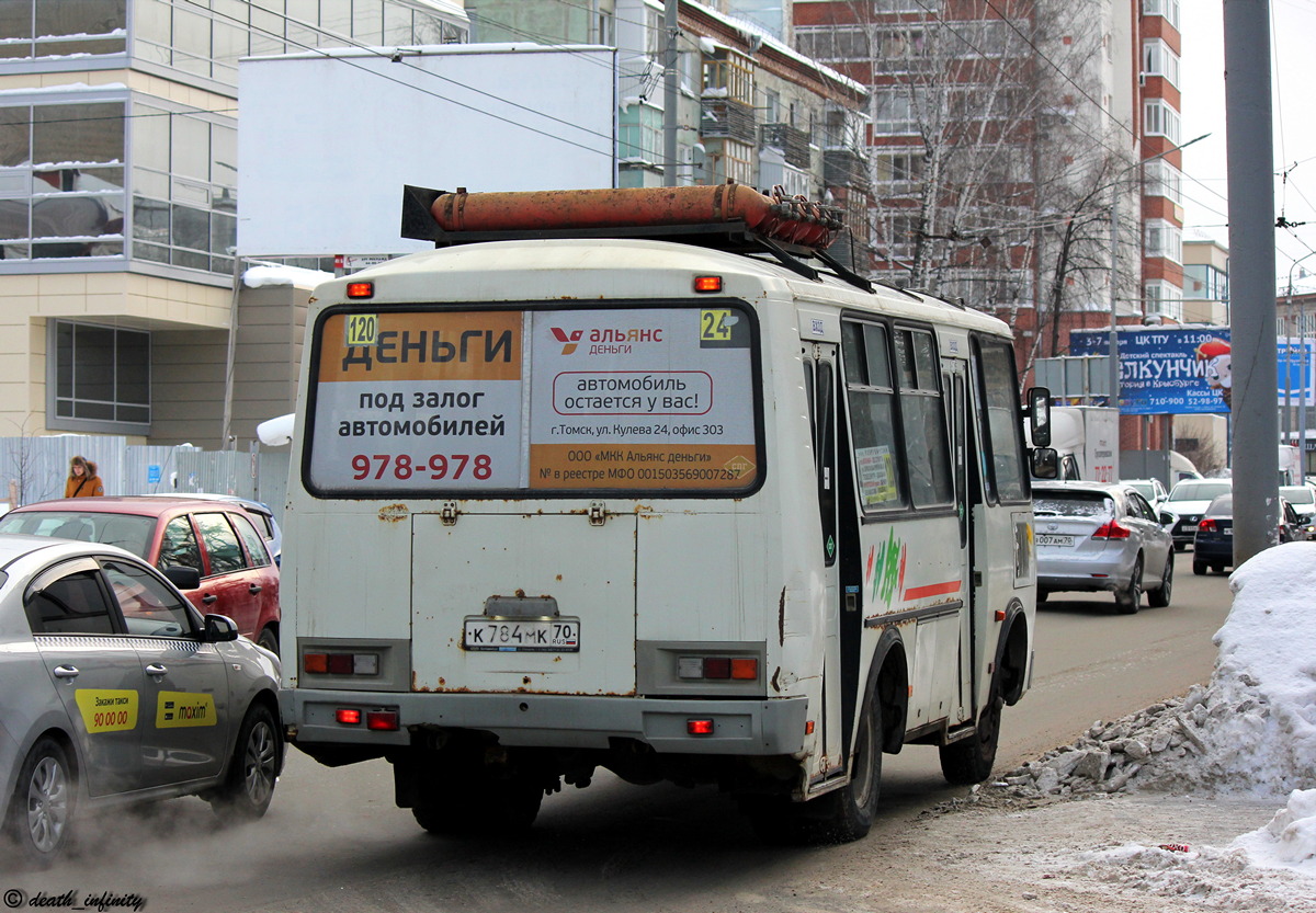 Томская область, ПАЗ-32054 № К 784 МК 70