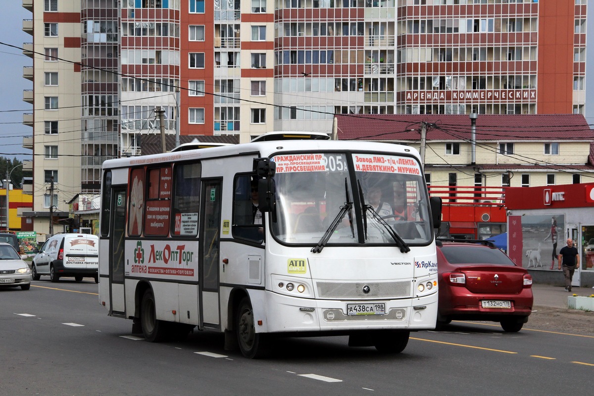 Sankt Petersburg, PAZ-320402-05 "Vector" Nr А 438 СА 198