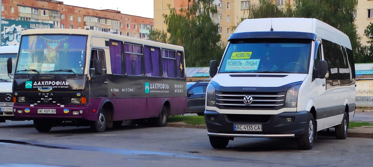 Волынская область, БАЗ-А079.23 "Мальва" № AC 4577 AO; Волынская область, Volkswagen Crafter № AC 4135 CA