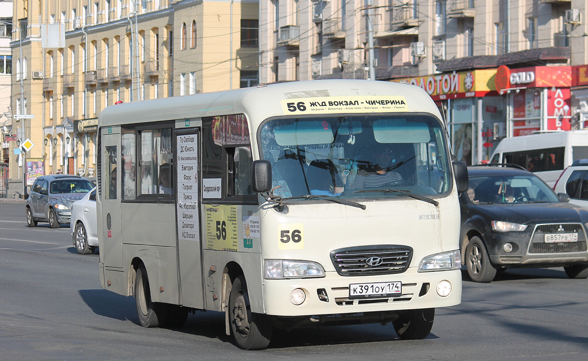 Челябинская область, Hyundai County SWB (РЗГА) № К 391 ОУ 174