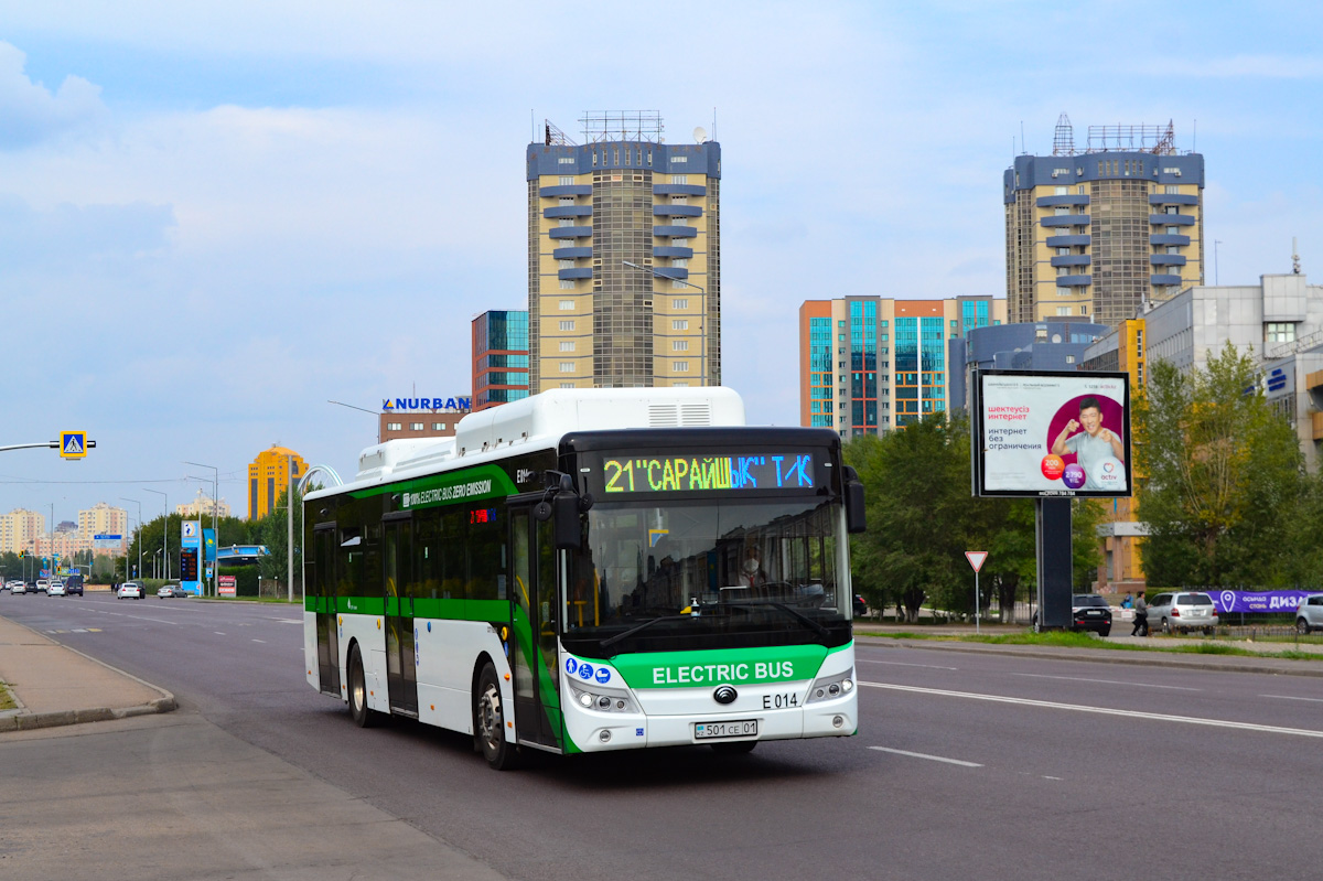 Астана, Yutong E12LF (ZK6128BEVG) (СарыаркаАвтоПром) № E014