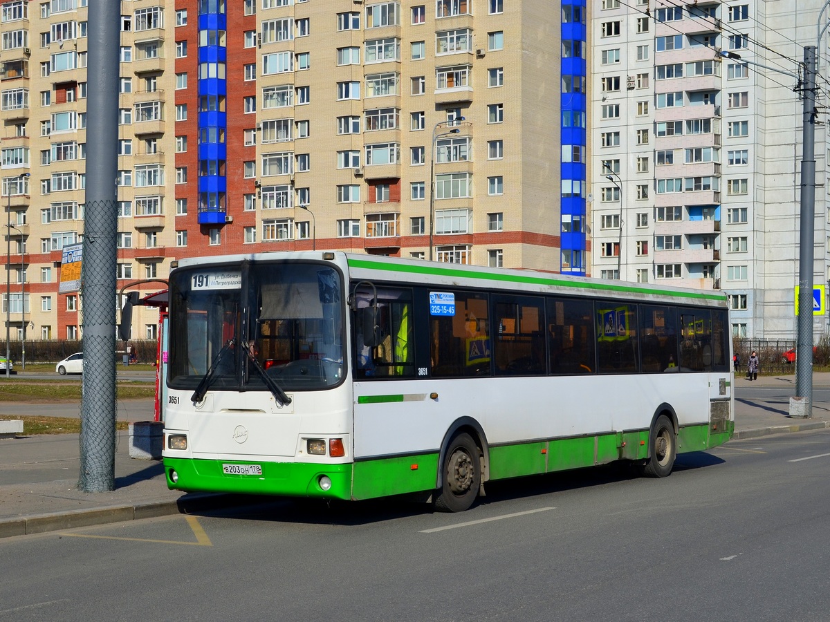 Санкт-Петербург, ЛиАЗ-5293.60 № 3651