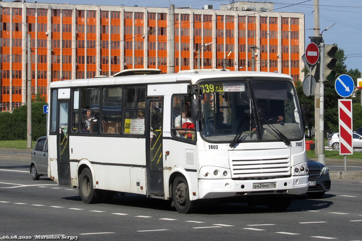 Санкт-Петербург, ПАЗ-320412-05 № 7802