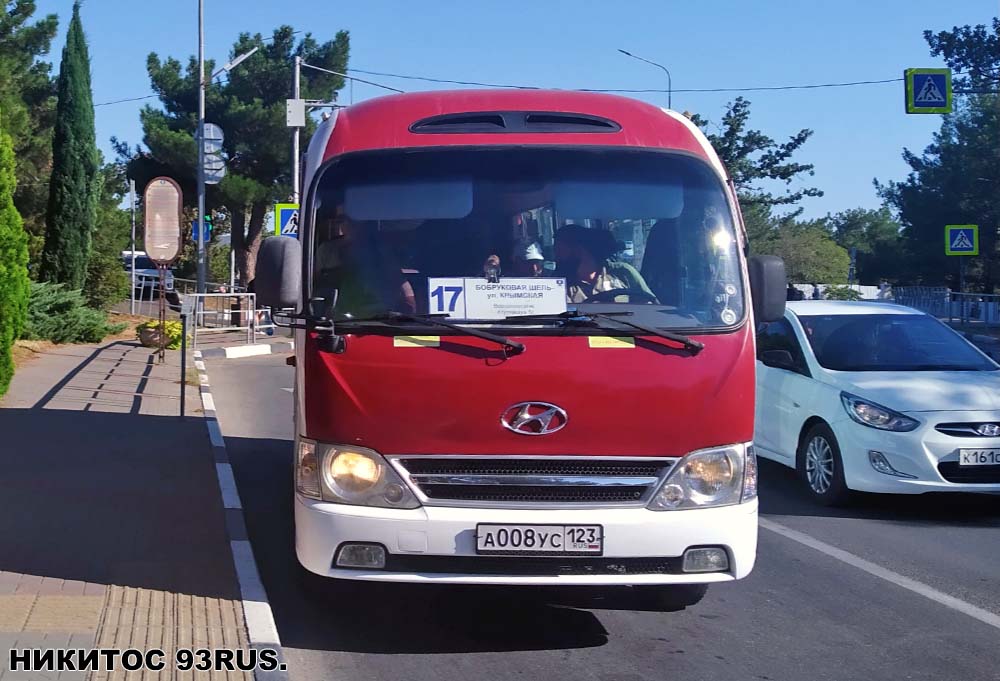 Краснодарский край, Hyundai County Kuzbass № А 008 УС 123