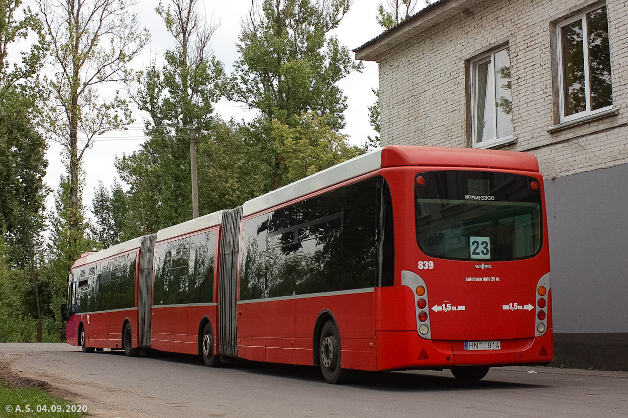 Литва, Van Hool New AGG300 № 839