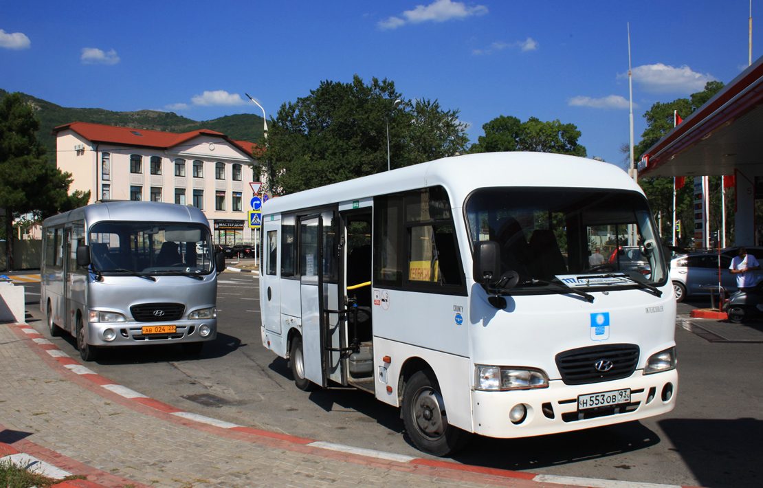 Краснодарский край, Hyundai County LWB (ТагАЗ) № АВ 024 23; Краснодарский край, Hyundai County SWB C08 (ТагАЗ) № Н 553 ОВ 93; Краснодарский край — Разные фотографии