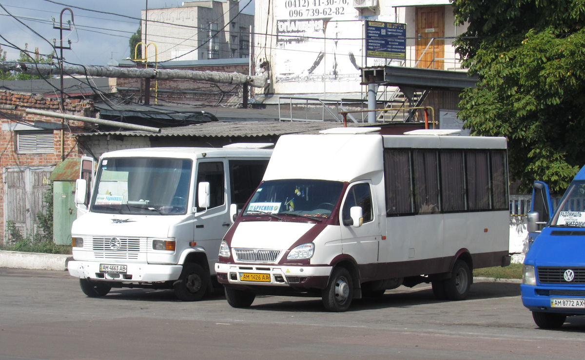 Житомирская область, Mercedes-Benz T2 508D № AM 4663 AB; Житомирская область, Рута СПВ А048.3 № AM 1426 AA