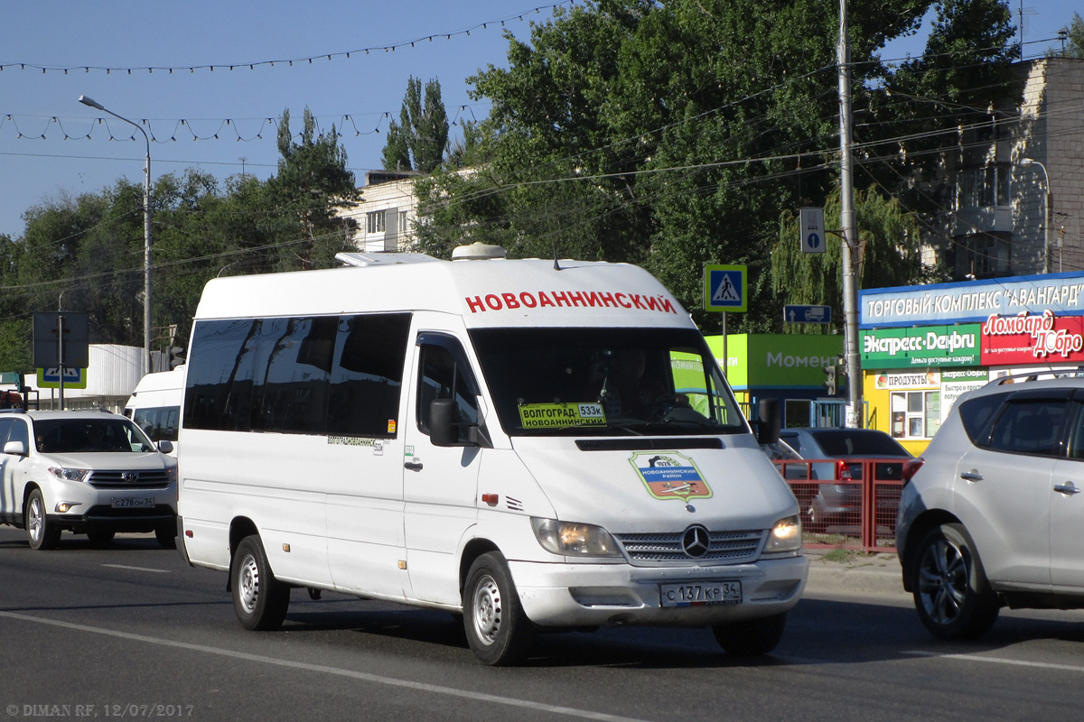 Волгоградская область, Mercedes-Benz Sprinter W903 316CDI № С 137 КР 34