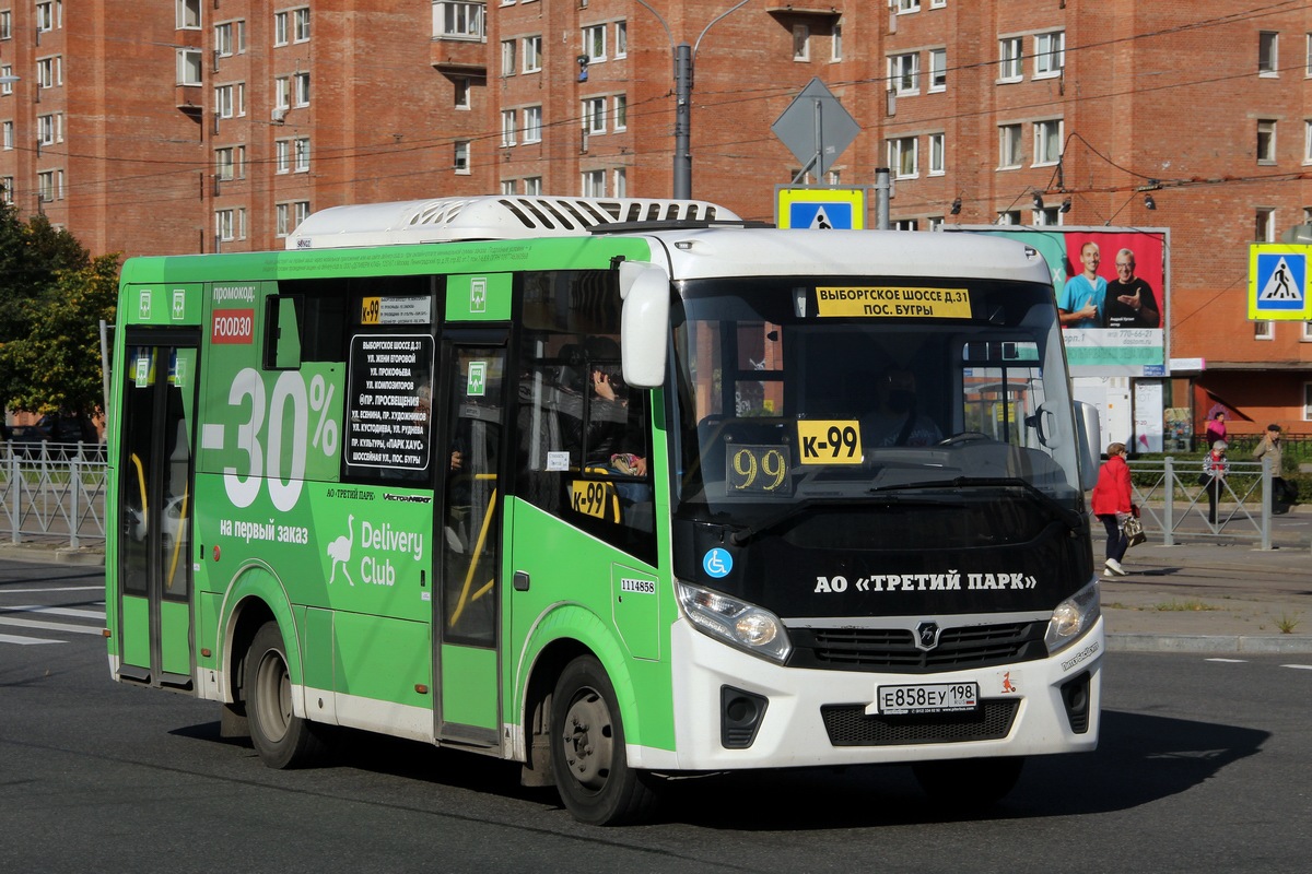 Санкт-Петербург, ПАЗ-320435-04 "Vector Next" № Е 858 ЕУ 198