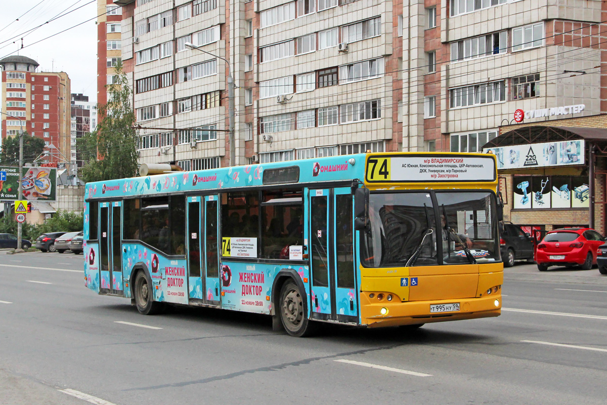 Пермский край, МАЗ-103.476 № Т 995 НУ 59 — Фото — Автобусный транспорт