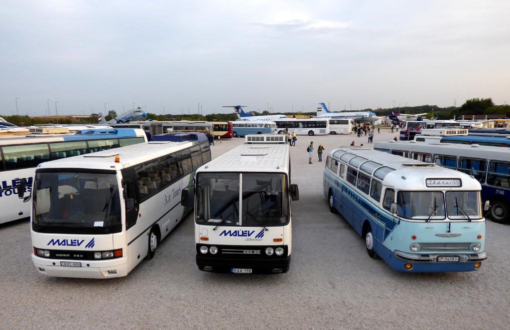 Hungary, Ikarus 350.02 # AVC-694; Hungary, Ikarus 250.59 # RAA-166; Hungary, Ikarus  55 # P-04083 20; Hungary — II. Ikarus Találkozó, Aeropark (2020)