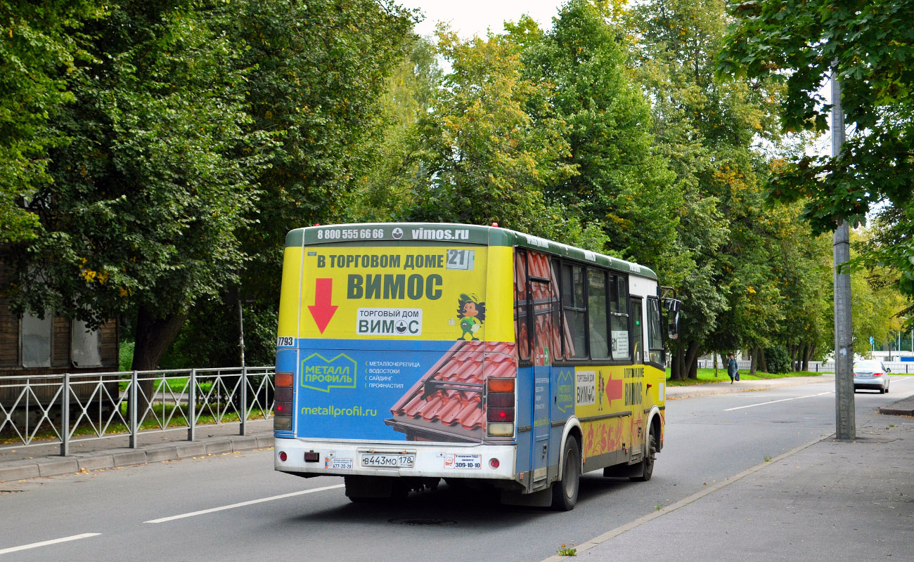 Санкт-Петербург, ПАЗ-320412-05 № 7793