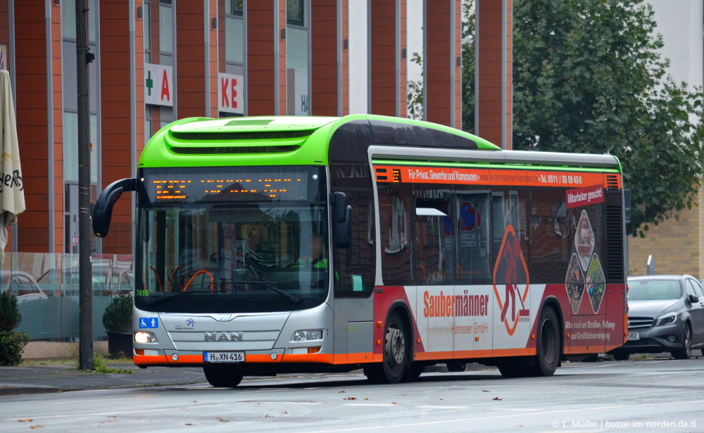 Нижняя Саксония, MAN A37 Lion's City Hybrid NL253 № 7416
