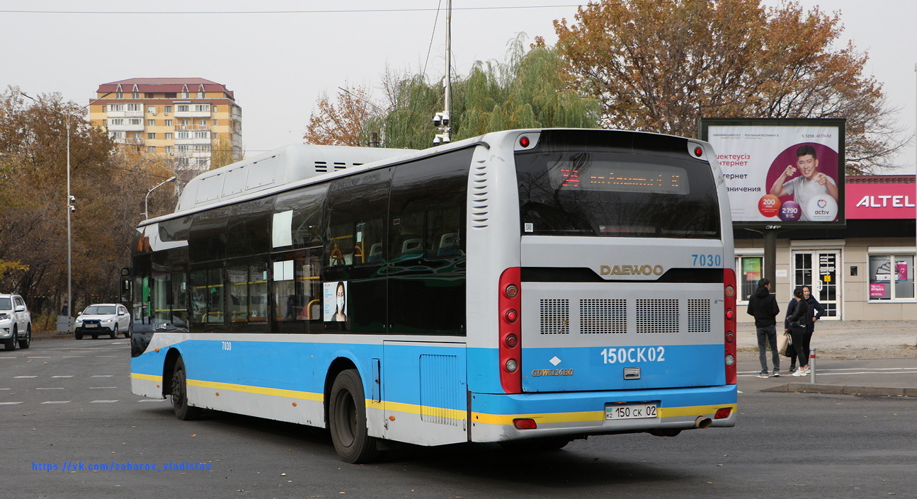 Алматы, Guilin Daewoo GDW6126CNG (СемАЗ) № 7030