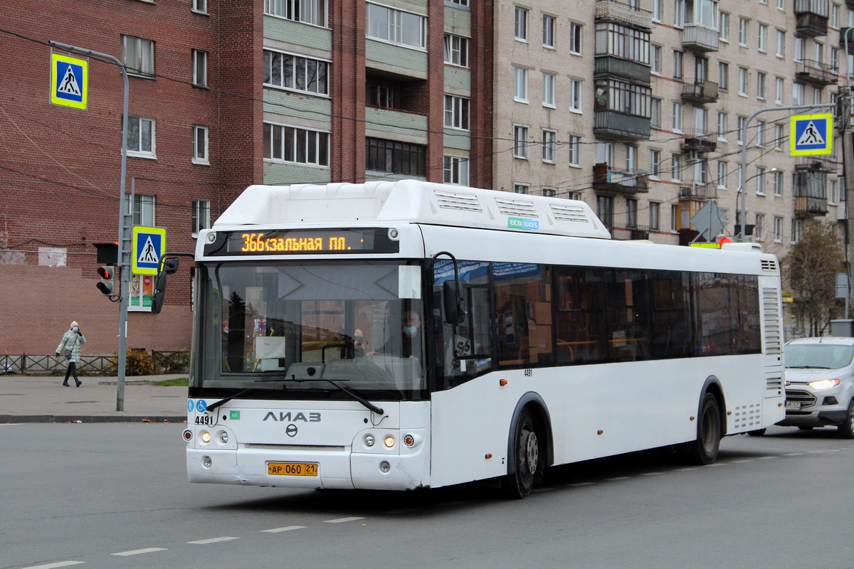 Санкт-Петербург, ЛиАЗ-5292.67 (CNG) № 4491