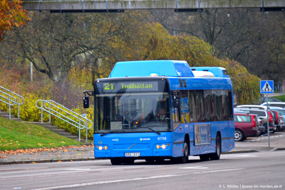 Швеция, Volvo 7700 CNG № 6758