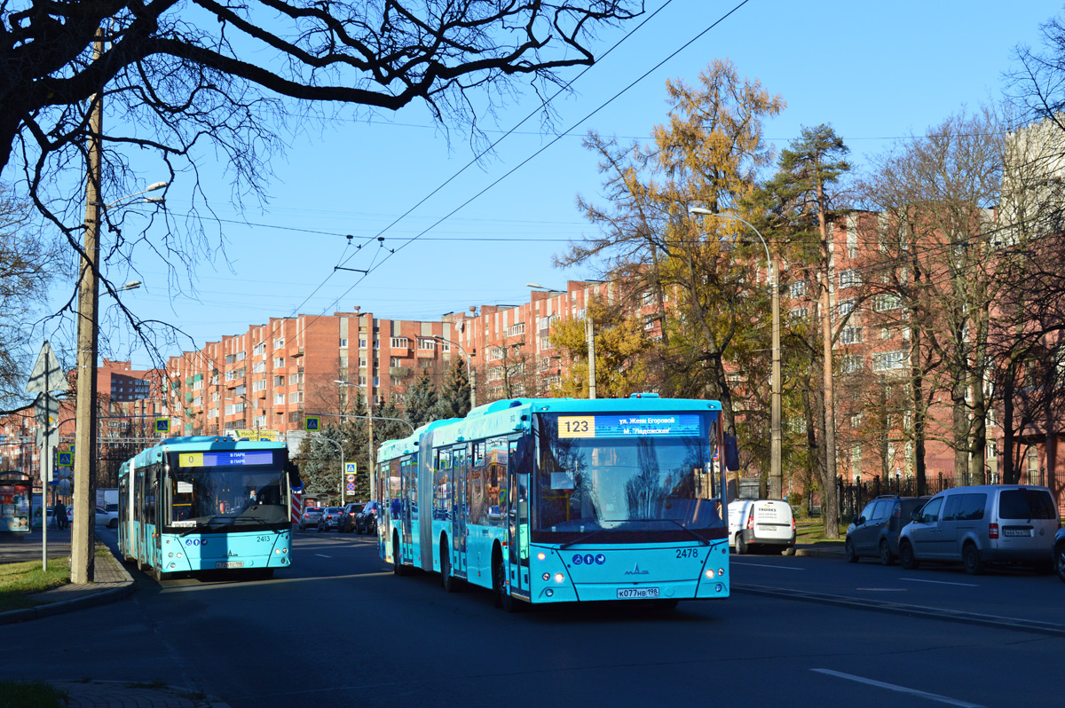 Sankt Petersburg, MAZ-216.066 Nr. 2413; Sankt Petersburg, MAZ-216.066 Nr. 2478