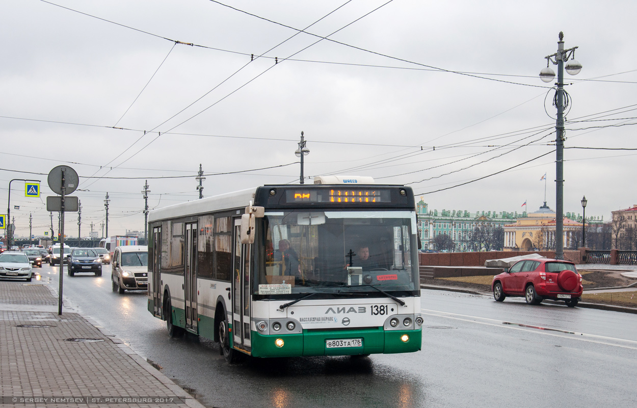 Санкт-Петербург, ЛиАЗ-5292.60 № 1381