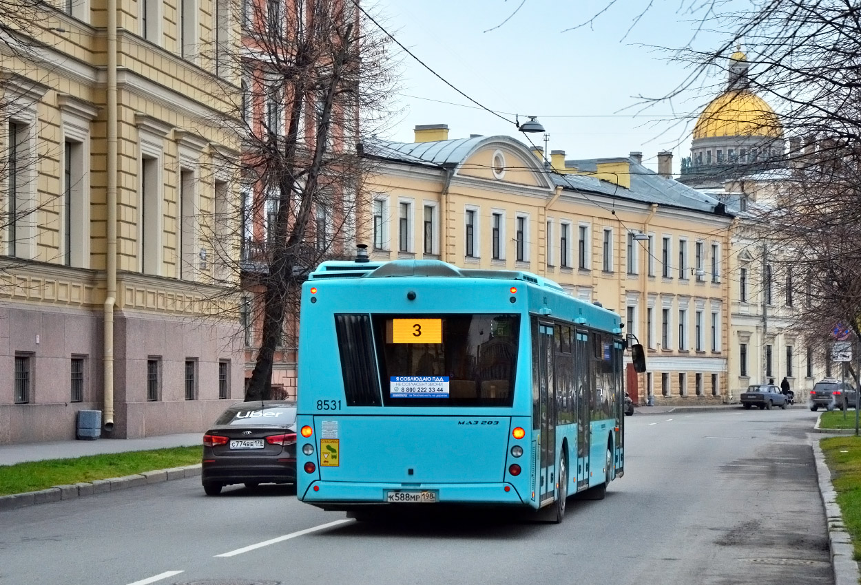 Санкт-Петербург, МАЗ-203.016 № 8531