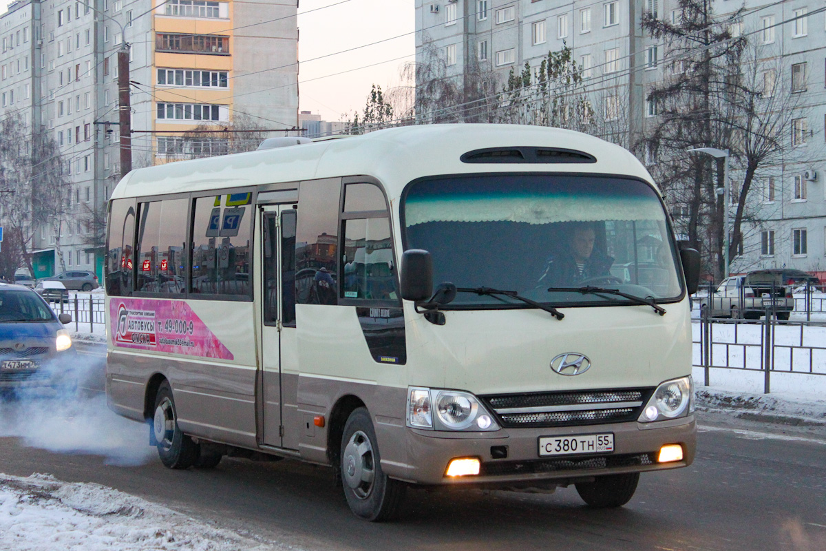 Омская область, Hyundai County Deluxe № С 380 ТН 55