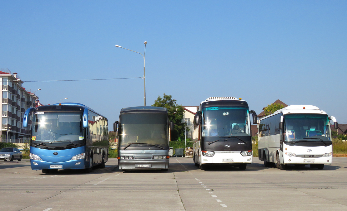 Краснодарский край, Yutong ZK6119HA № А 407 УА 198; Краснодарский край, Irizar Century 12.35 № С 812 НМ 123; Краснодарский край, King Long XMQ6129Y № Е 131 ХУ 93; Северная Осетия, Higer KLQ6885Q № Р 336 УН 123