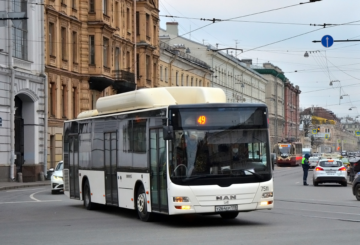 Санкт-Петербург, MAN A21 Lion's City NL313 CNG № 7511