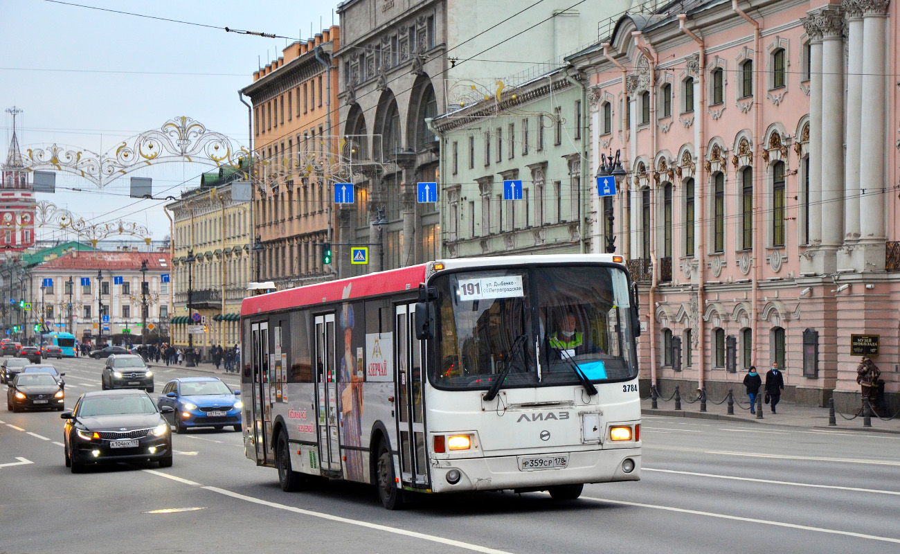 Санкт-Петербург, ЛиАЗ-5293.60 № 3784