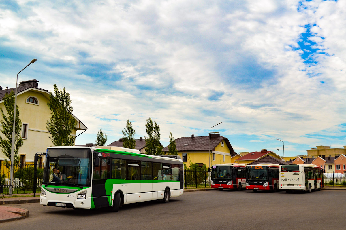 Астана, IVECO Urbanway 12M (СарыаркаАвтоПром) № A414; Астана — Автовокзалы, автостанции, конечные остановки