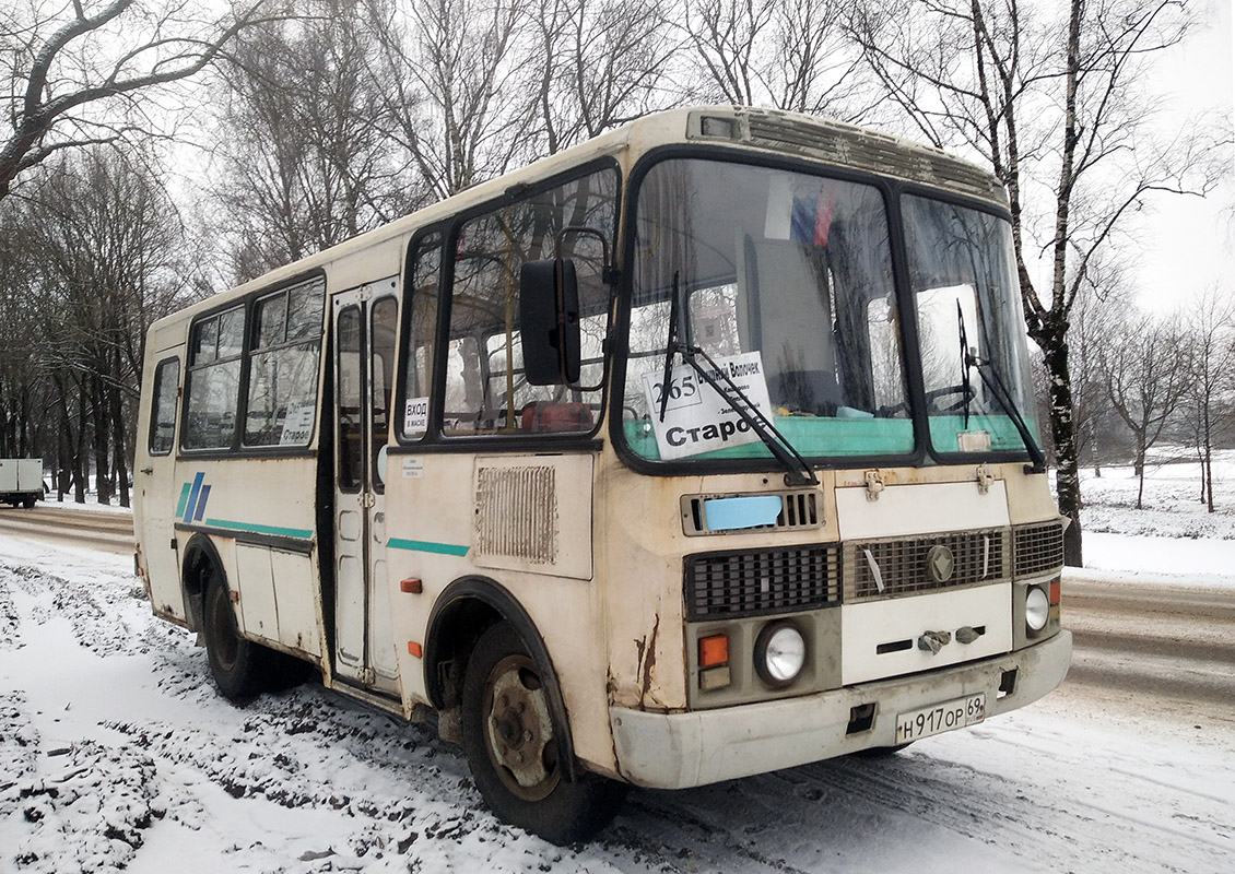 Тверская область, ПАЗ-32053 № Н 917 ОР 69