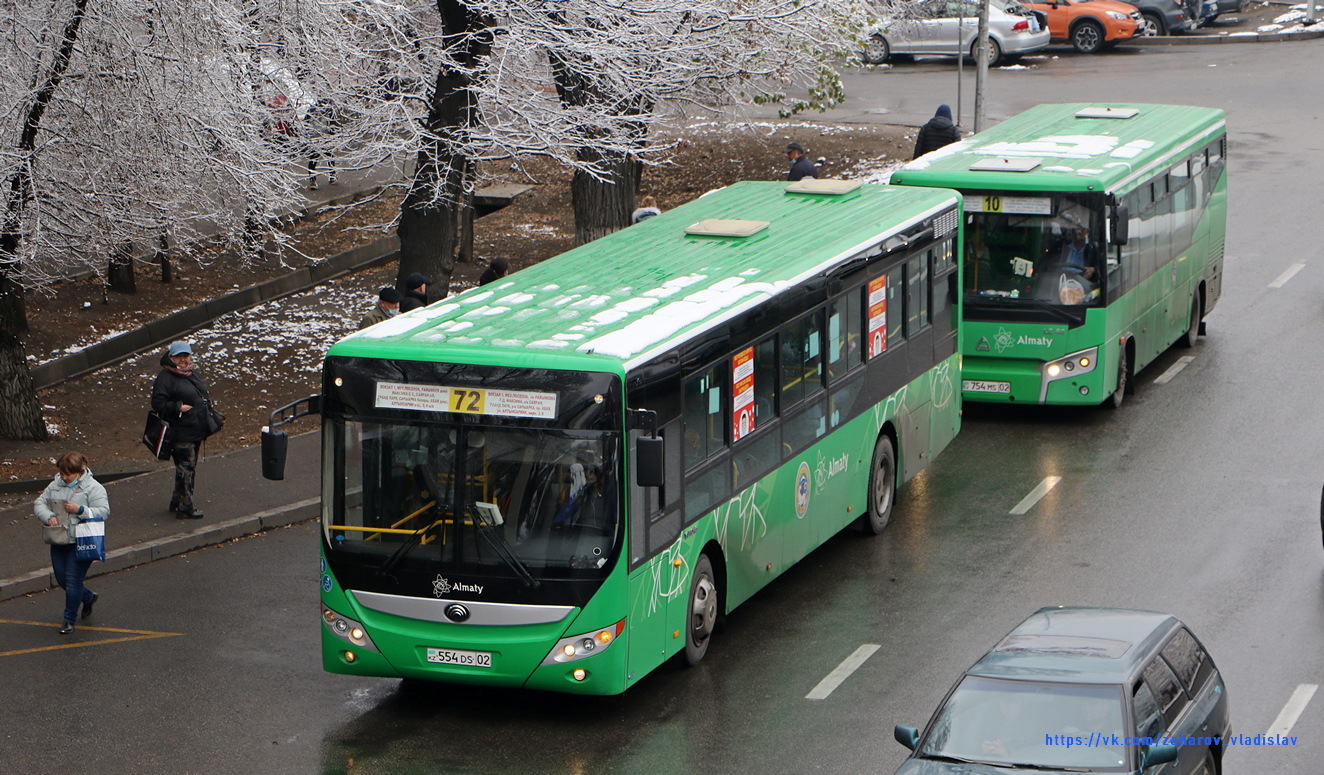 Алматы, Yutong ZK6118HGA № 554 DS 02