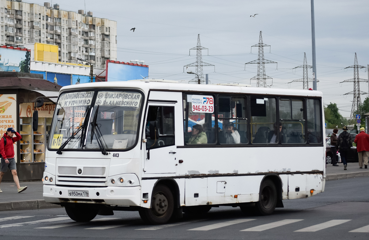 Санкт-Петербург, ПАЗ-320402-05 № 443