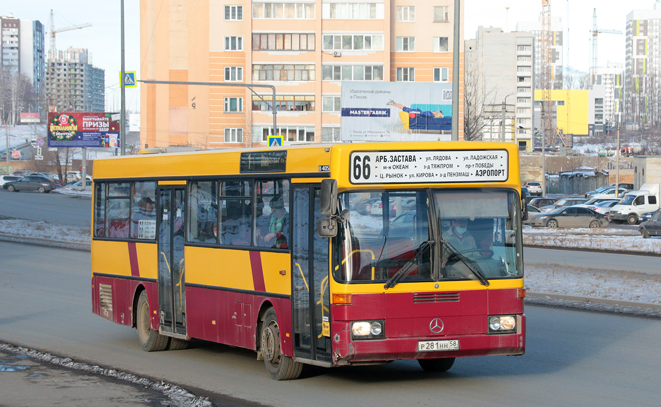 Пензенская область, Mercedes-Benz O405 № Р 281 НН 58