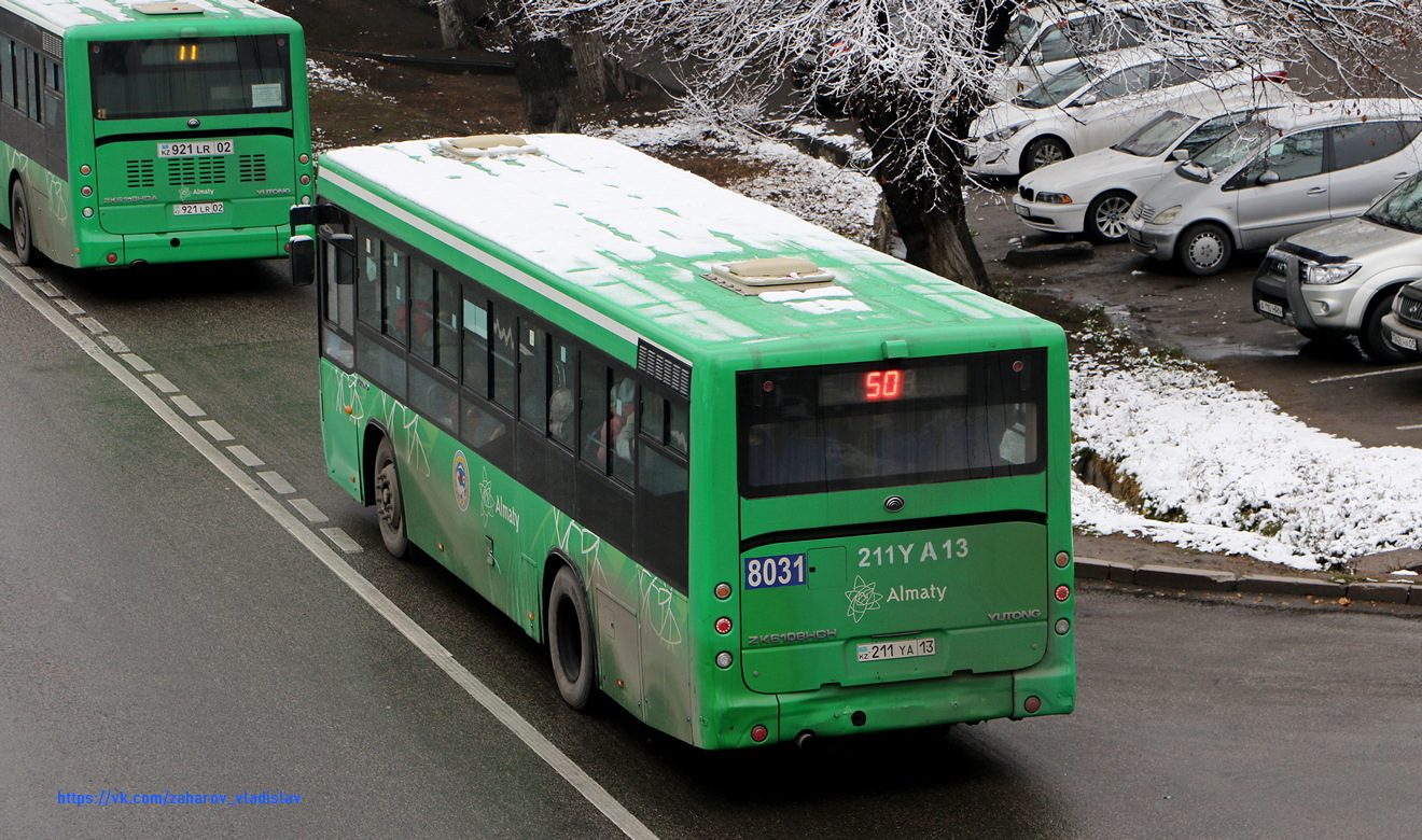 Алматы, Yutong ZK6108HGH № 8031